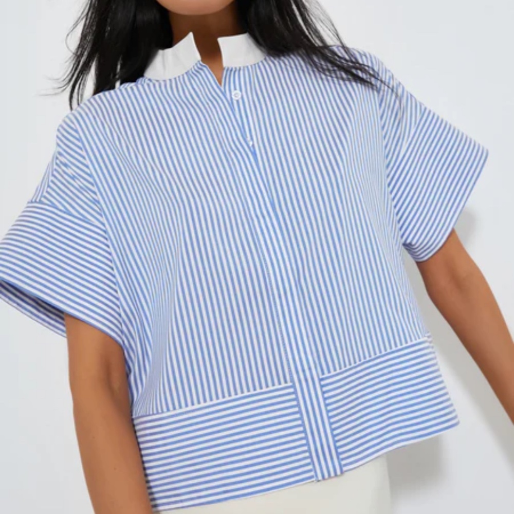 TUCKERNUCK Blue Stripe Sofia Shirt - Picture 3 of 7
